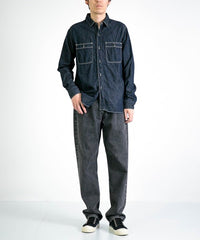 Authentic Denim Work Shirt _ One Wash Indigo