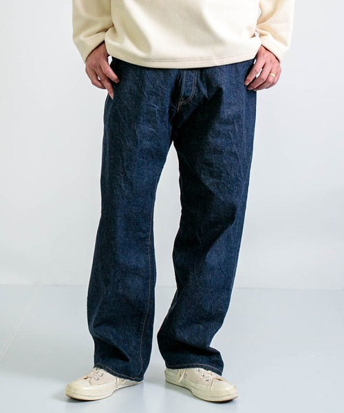 Wide Tapered Jeans_One Wash Indigo