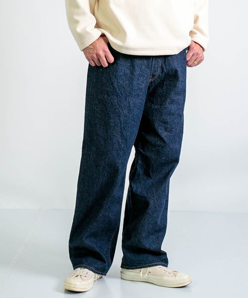 Wide Tapered Jeans_One Wash Indigo