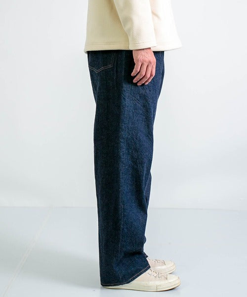 Wide Tapered Jeans_One Wash Indigo