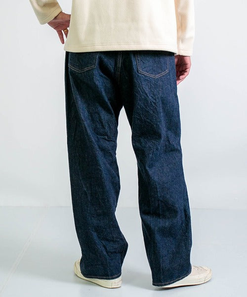 Wide Tapered Jeans_One Wash Indigo