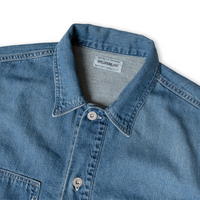8oz Cotton Linen Denim Military Jacket - Used