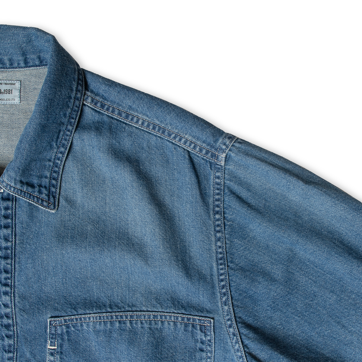 8oz Cotton Linen Denim Military Jacket - Used