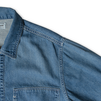 8oz Cotton Linen Denim Military Jacket - Used