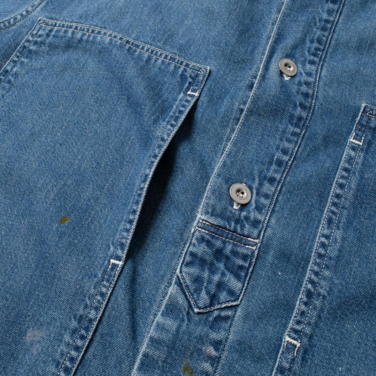 8oz Cotton Linen Denim Military Jacket - Used