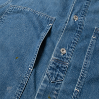 8oz Cotton Linen Denim Military Jacket - Used