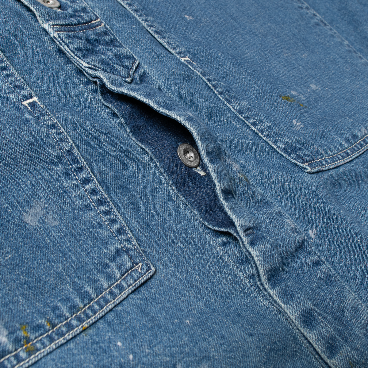 8oz Cotton Linen Denim Military Jacket - Used