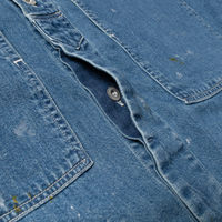 8oz Cotton Linen Denim Military Jacket - Used