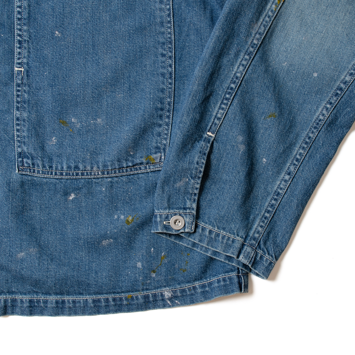 8oz Cotton Linen Denim Military Jacket - Used