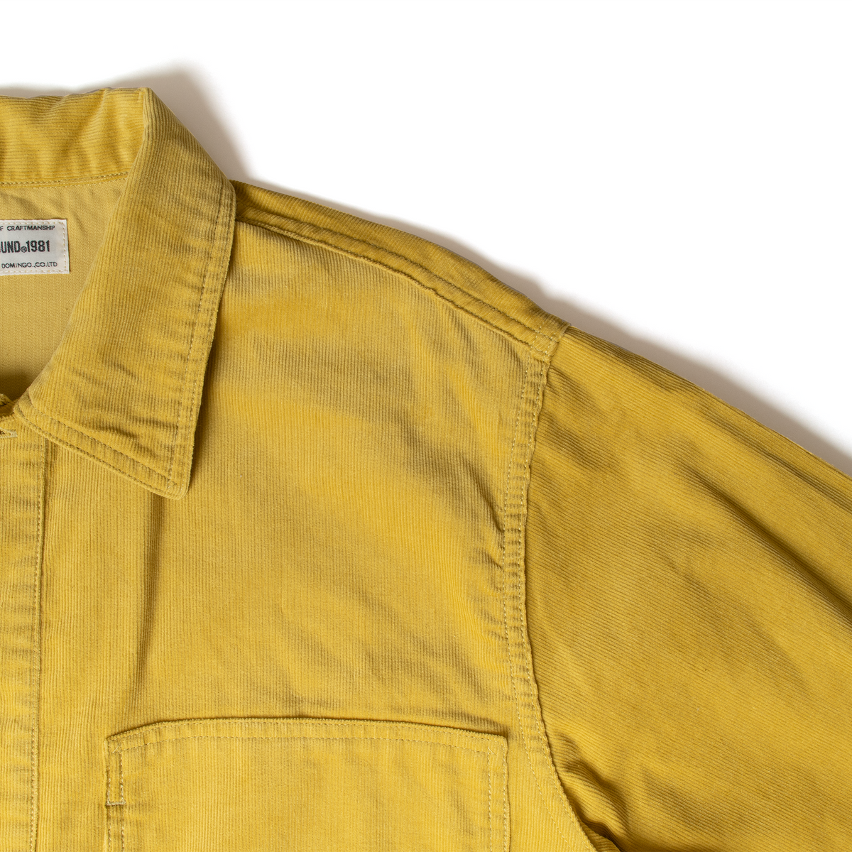 Corduroy Military Jacket - Yellow