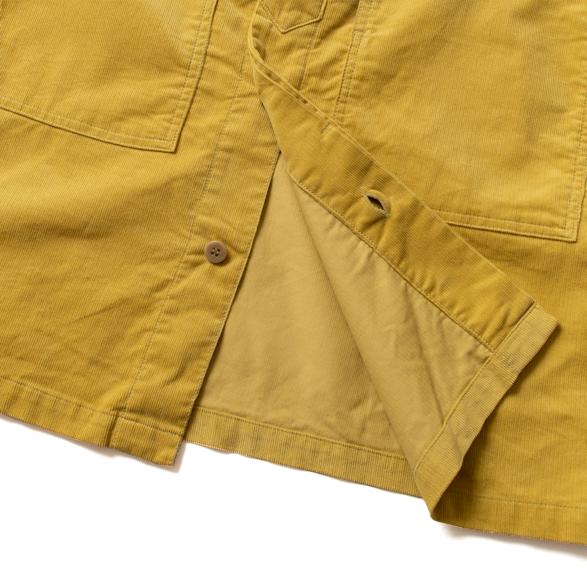 Corduroy Military Jacket - Yellow