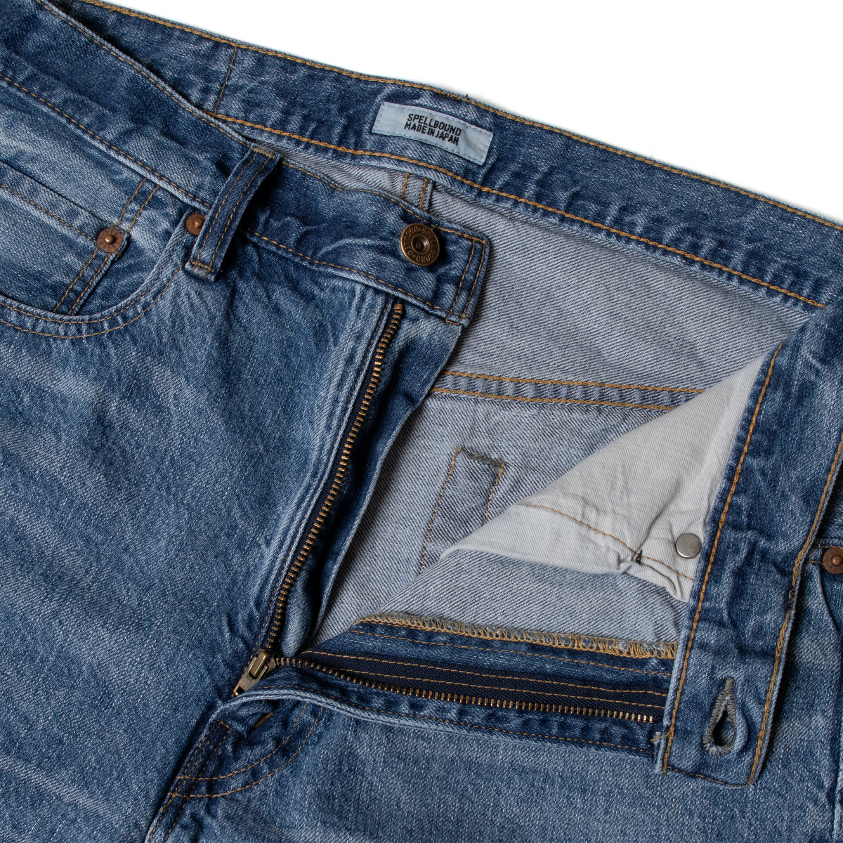 レギュラーストレートジーンズ（ジッパー）_Used Indigo