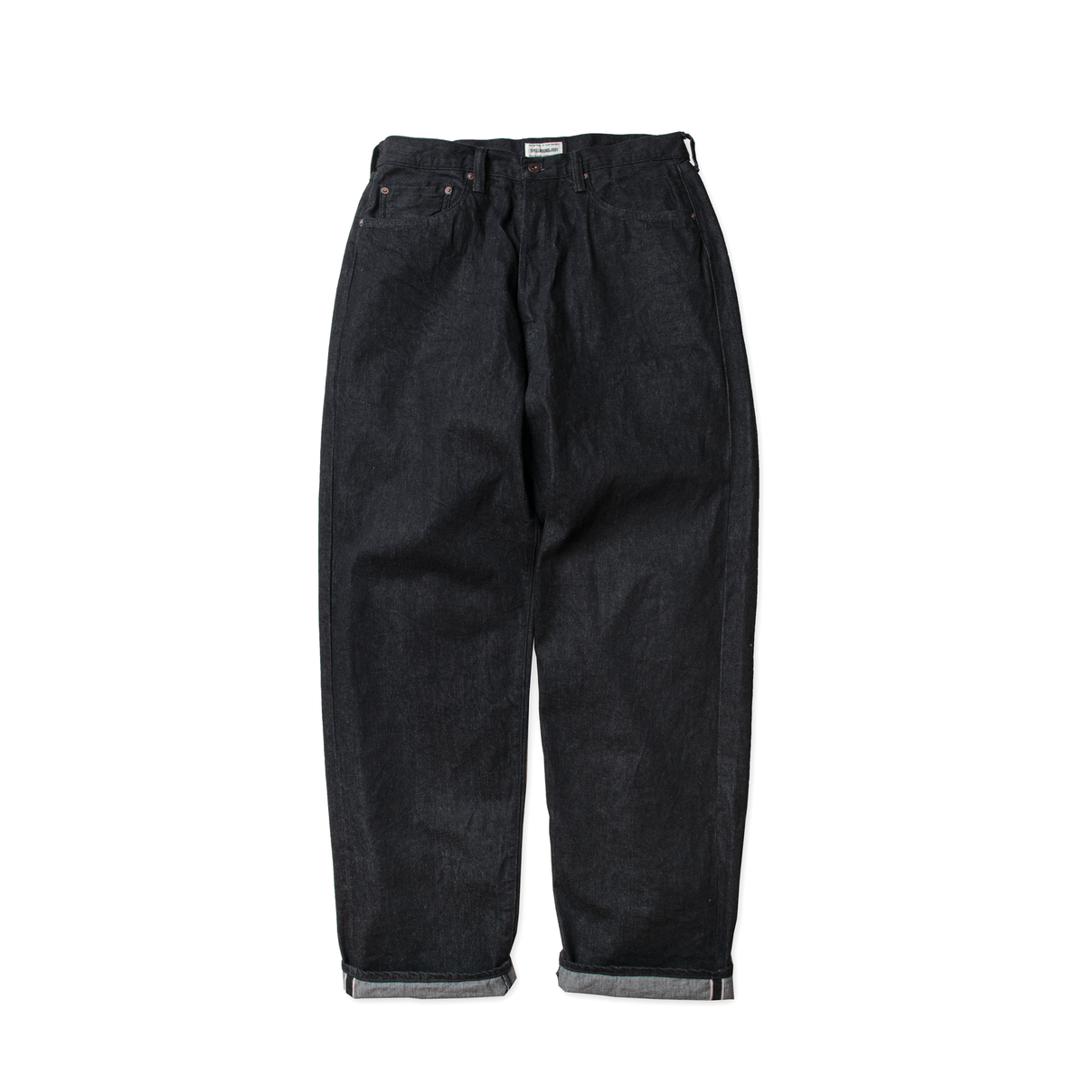 ワイドテーパードジーンズ_One Wash Black