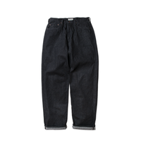 ワイドテーパードジーンズ_One Wash Black