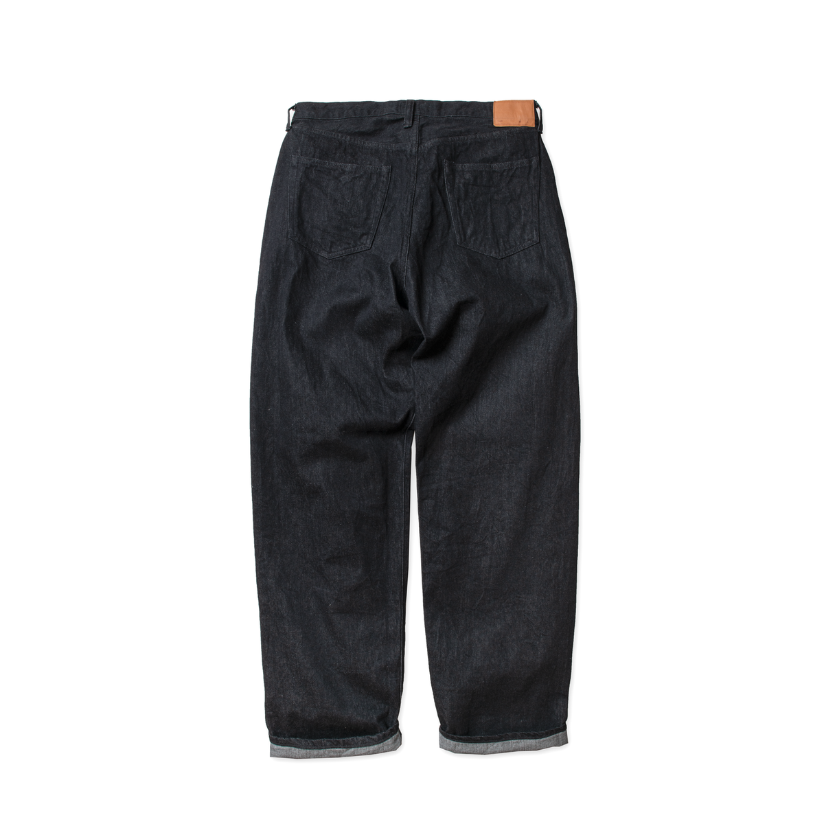 ワイドテーパードジーンズ_One Wash Black