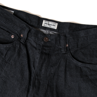 ワイドテーパードジーンズ_One Wash Black
