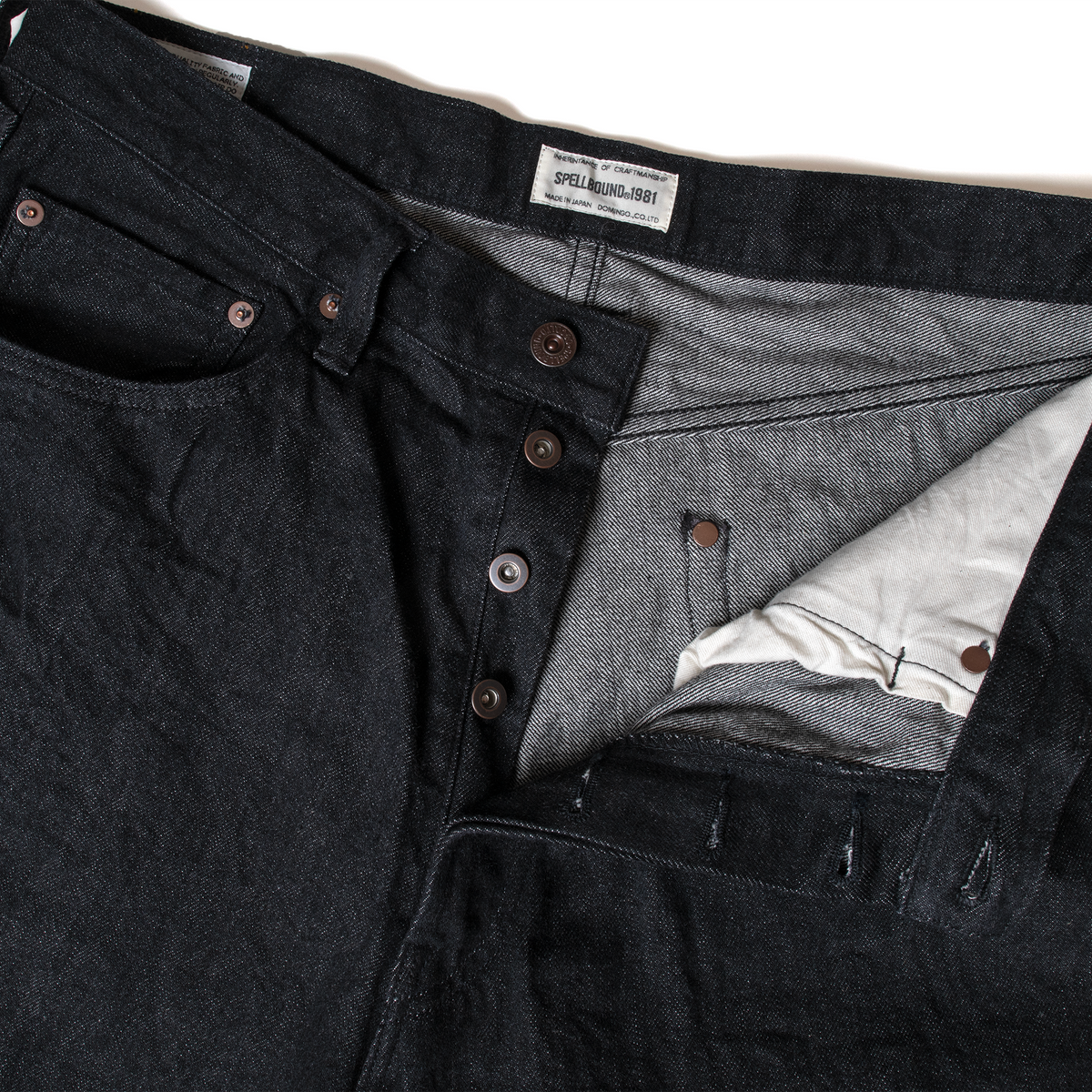 ワイドテーパードジーンズ_One Wash Black